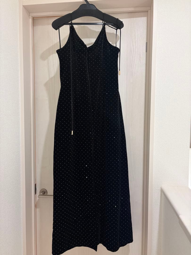 スーツ・フォーマル・ドレス andresd curved square velour dress