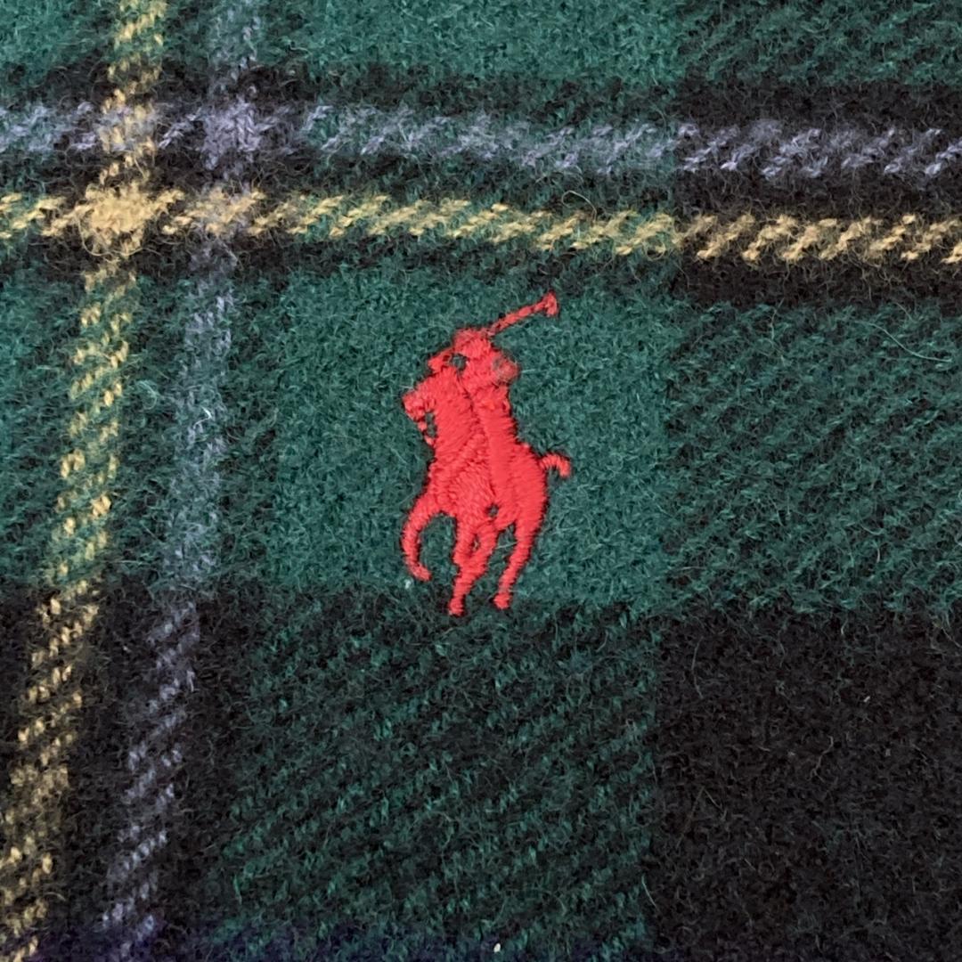 【新品】Ralph Lauren ラルフローレン チェック柄ひざ掛け ウール