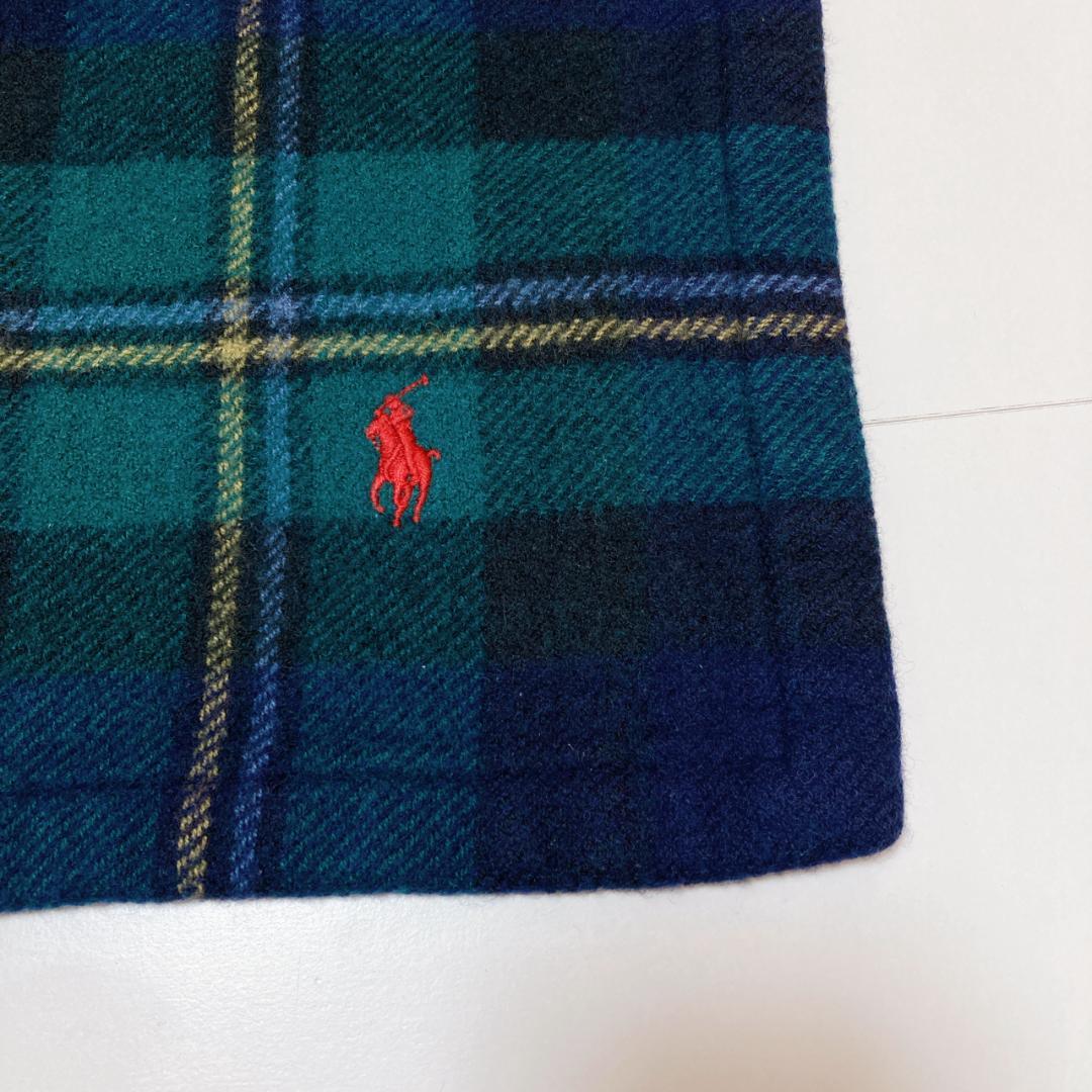 【新品】Ralph Lauren ラルフローレン チェック柄ひざ掛け ウール