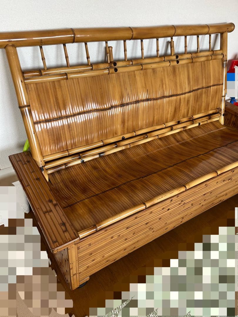 梅里竹芸　ソファ　竹製　長椅子