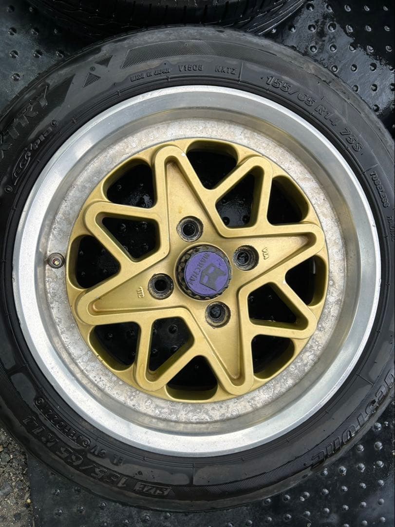 14インチ PCD100 6J 155-65 旧車