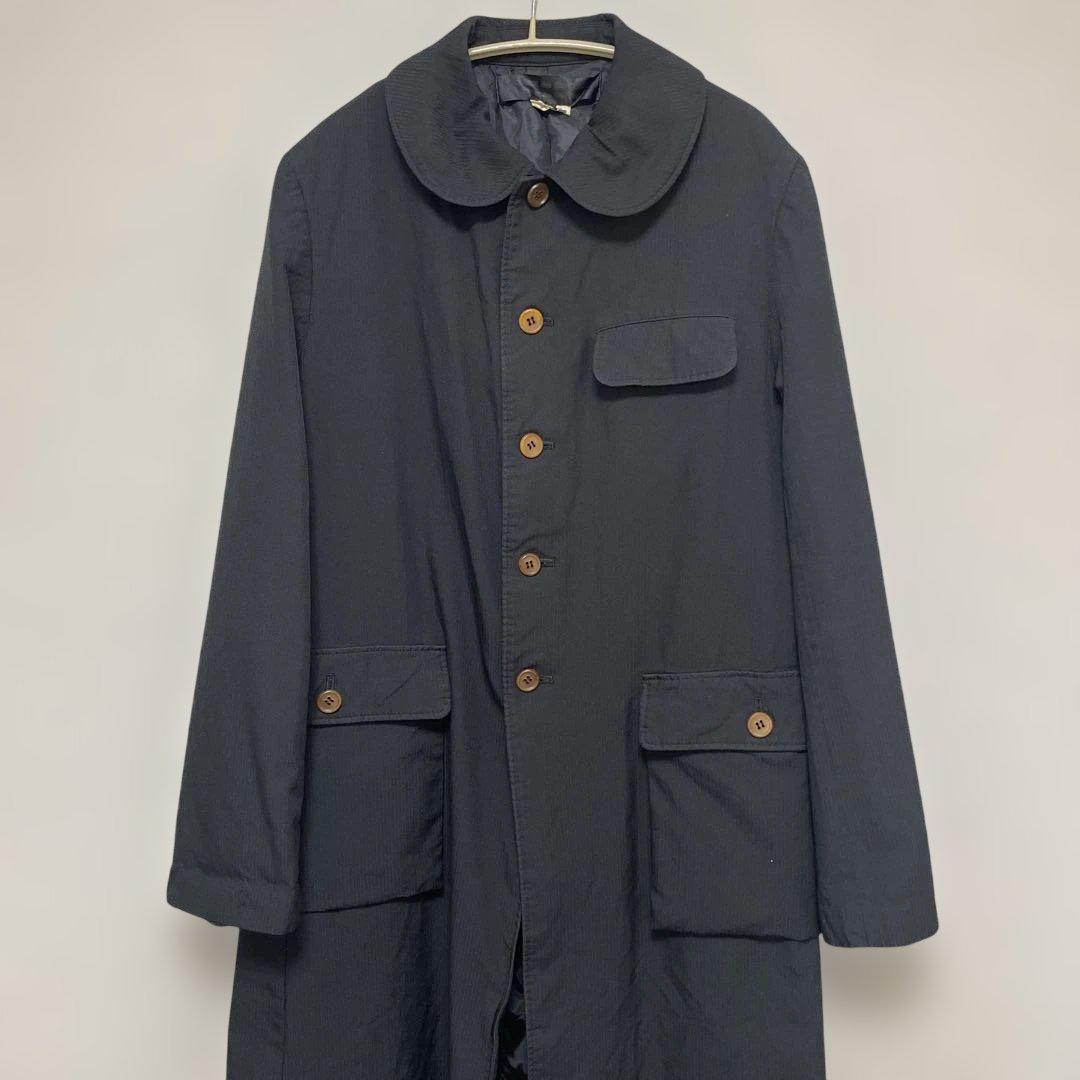COMME des GARCONS コムコム 丸襟 コート ポリ縮絨