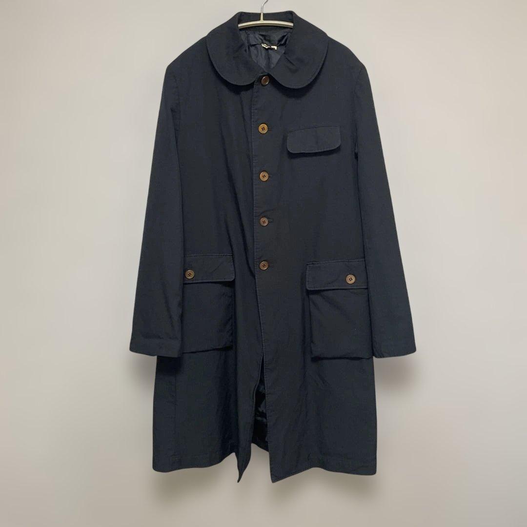 COMME des GARCONS コムコム 丸襟 コート ポリ縮絨