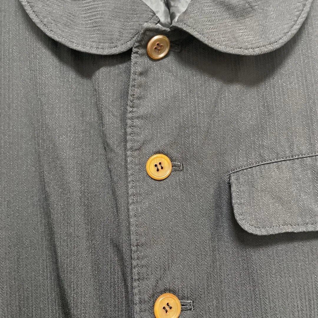 COMME des GARCONS コムコム 丸襟 コート ポリ縮絨