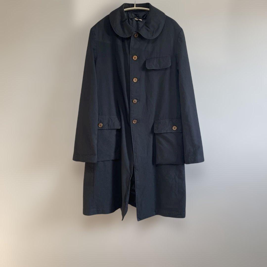 COMME des GARCONS コムコム 丸襟 コート ポリ縮絨