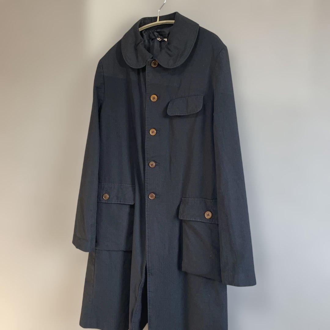 COMME des GARCONS コムコム 丸襟 コート ポリ縮絨