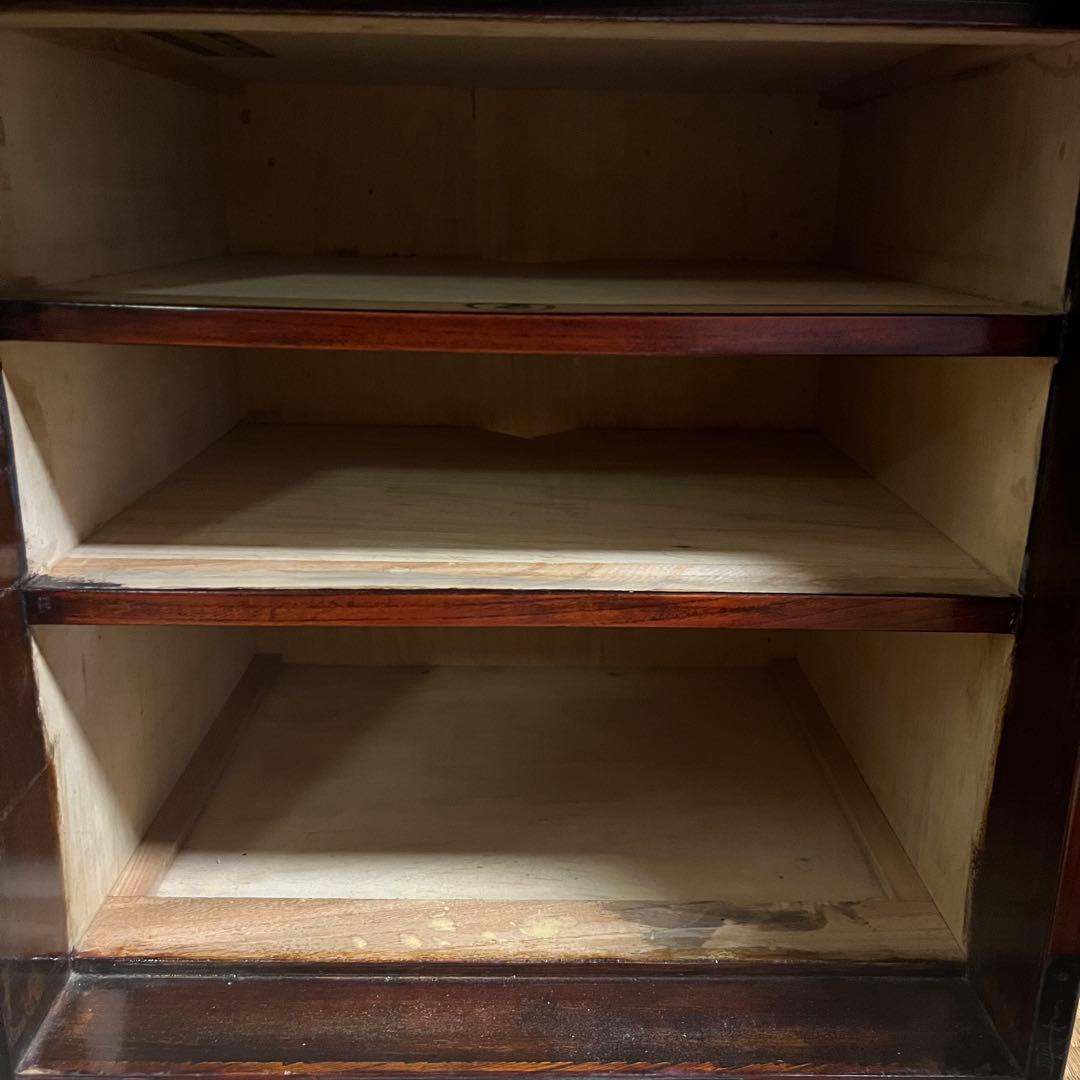 骨董 船箪笥 銭箱 引き出し 金具 鍵付 手提げ