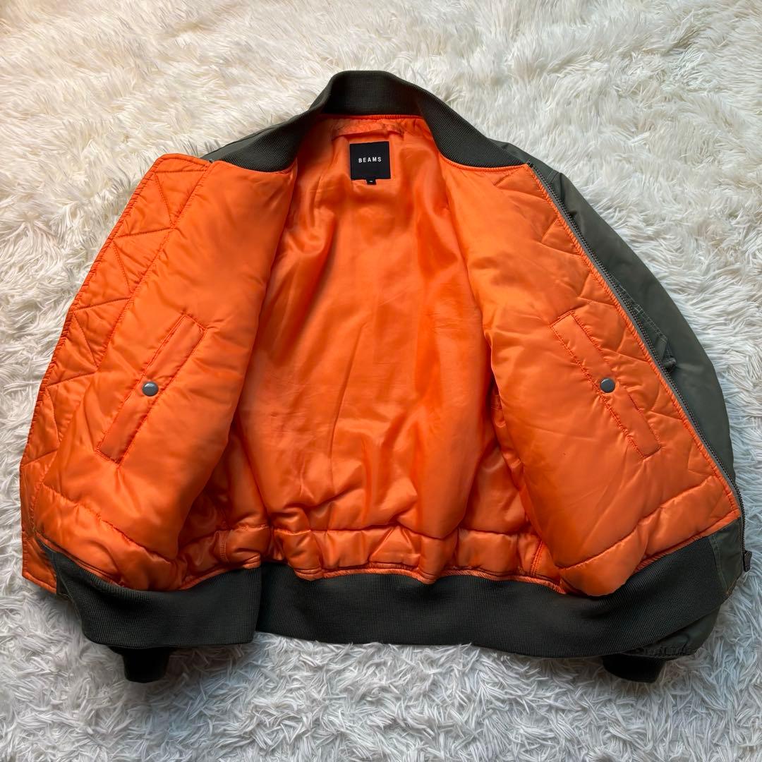 BEAMS MA-1 サーモライト 中綿ジャケット カーキ　Mサイズ