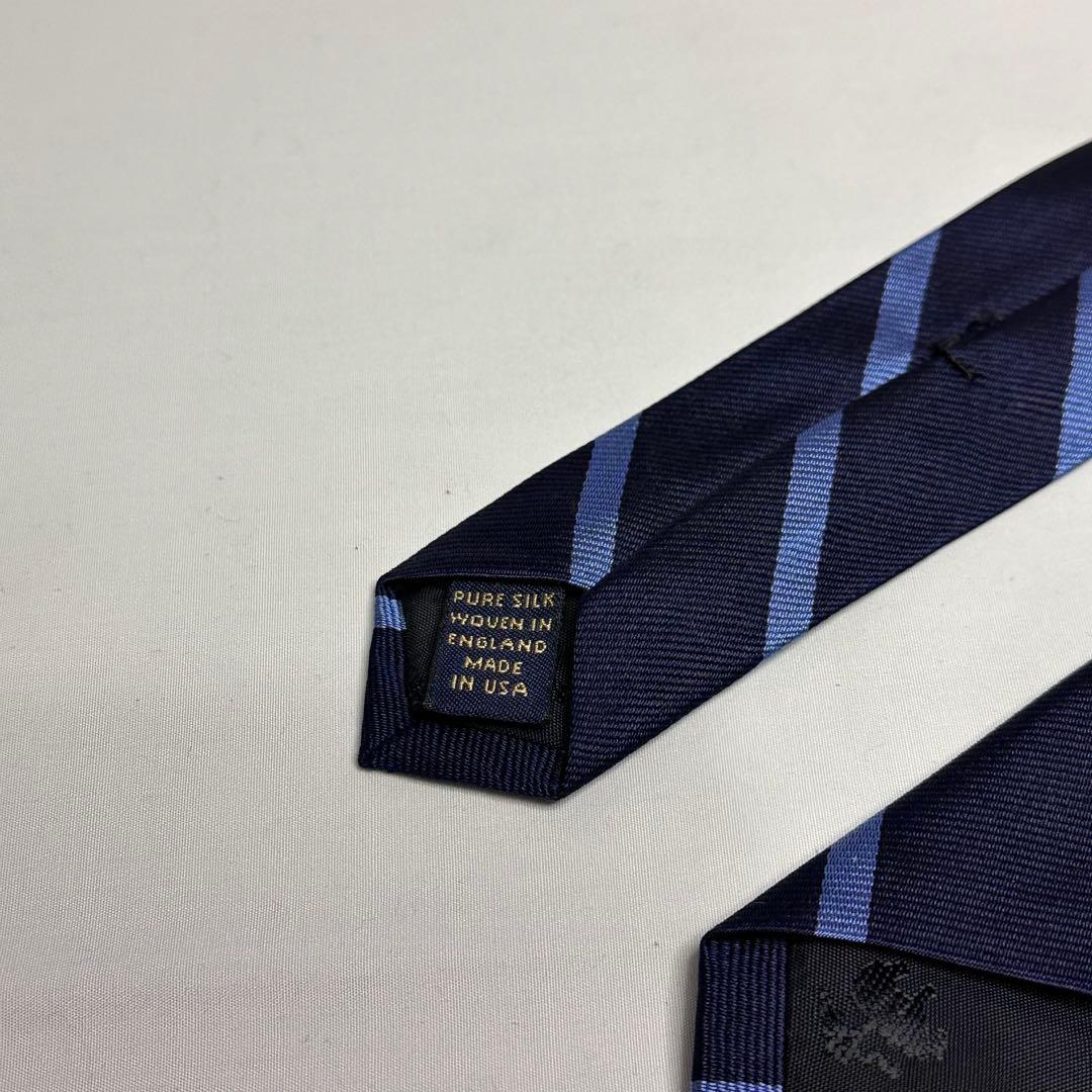新品タグ付☆ブルックスブラザーズ☆ネクタイ☆ネイビー☆レジメンタル☆688