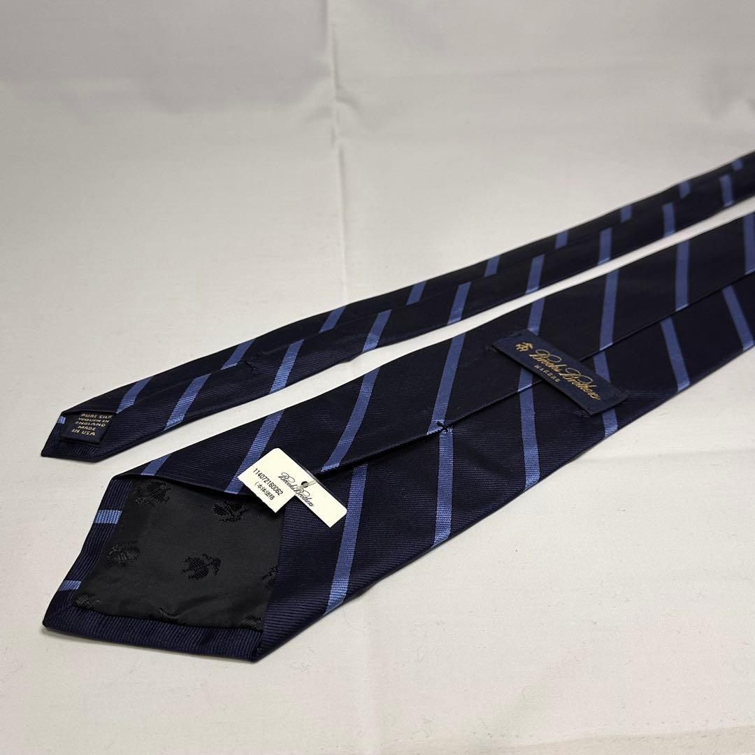 新品タグ付☆ブルックスブラザーズ☆ネクタイ☆ネイビー☆レジメンタル☆688