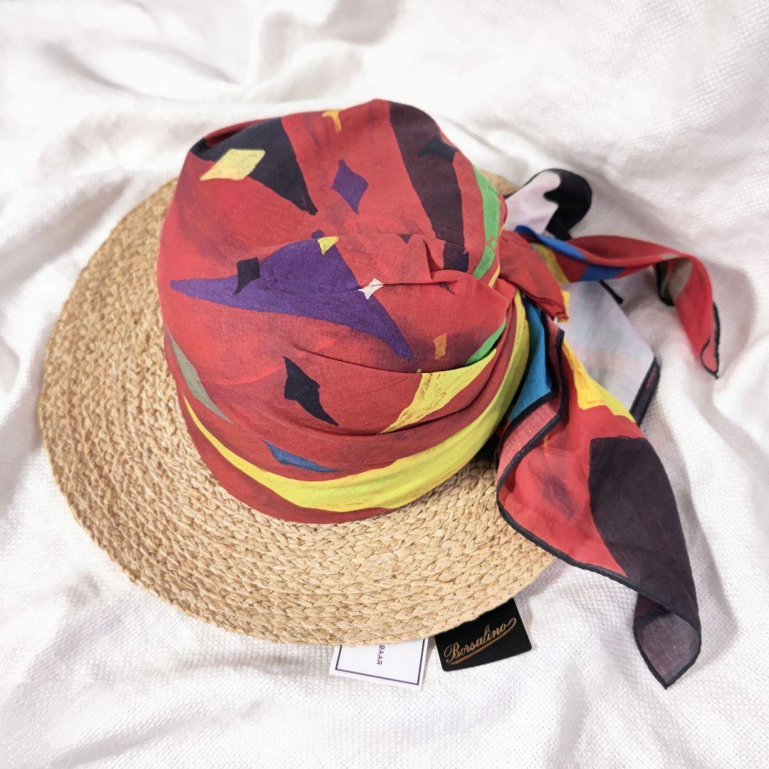 ヤンチェオンテンバールJ_OボルサリーノBorsalinoスカーフ付きハットM