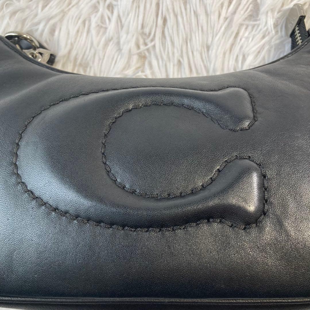 極美品　現行　コーチ　テリ ショルダー バッグ シグネチャー キルティング