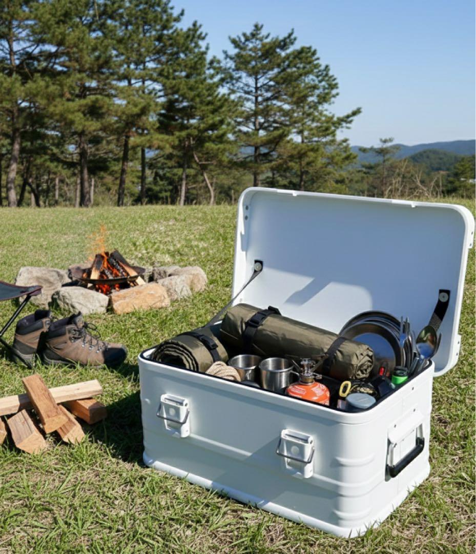 マットホワイト　スタッキング コンテナボックス　30l アウトドア　限定1点