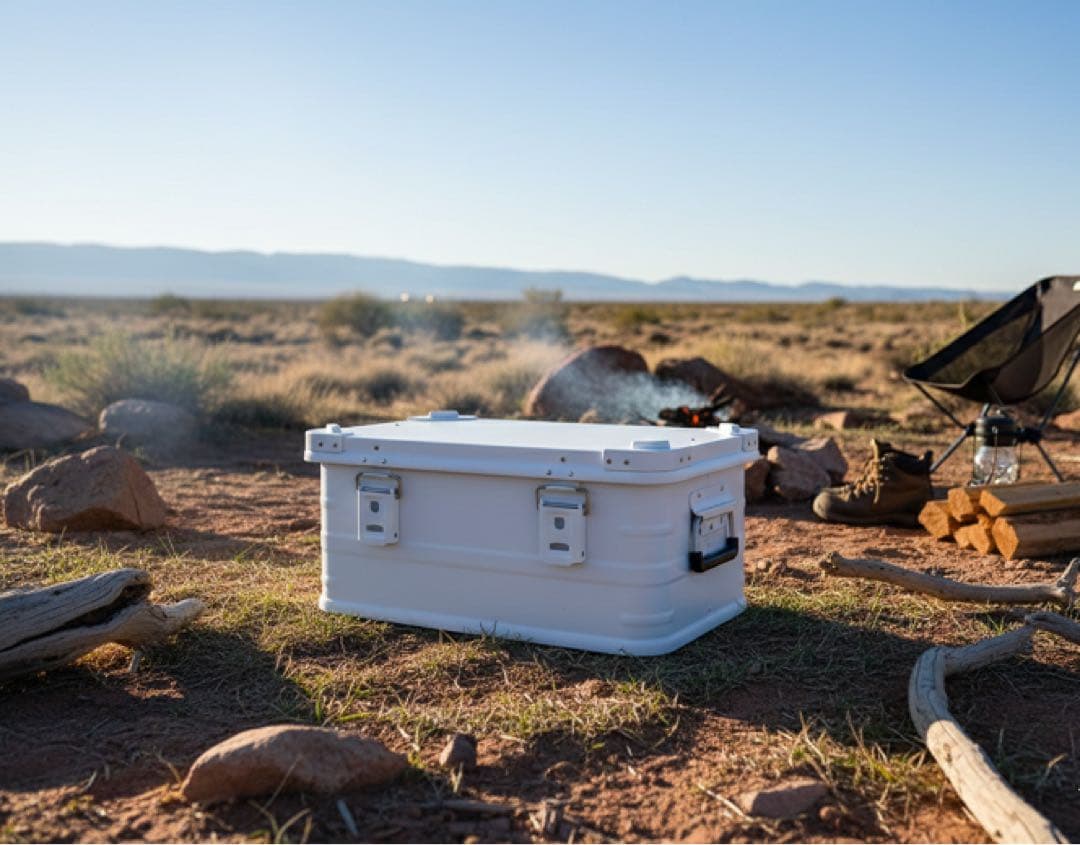 マットホワイト　スタッキング コンテナボックス　30l アウトドア　限定1点