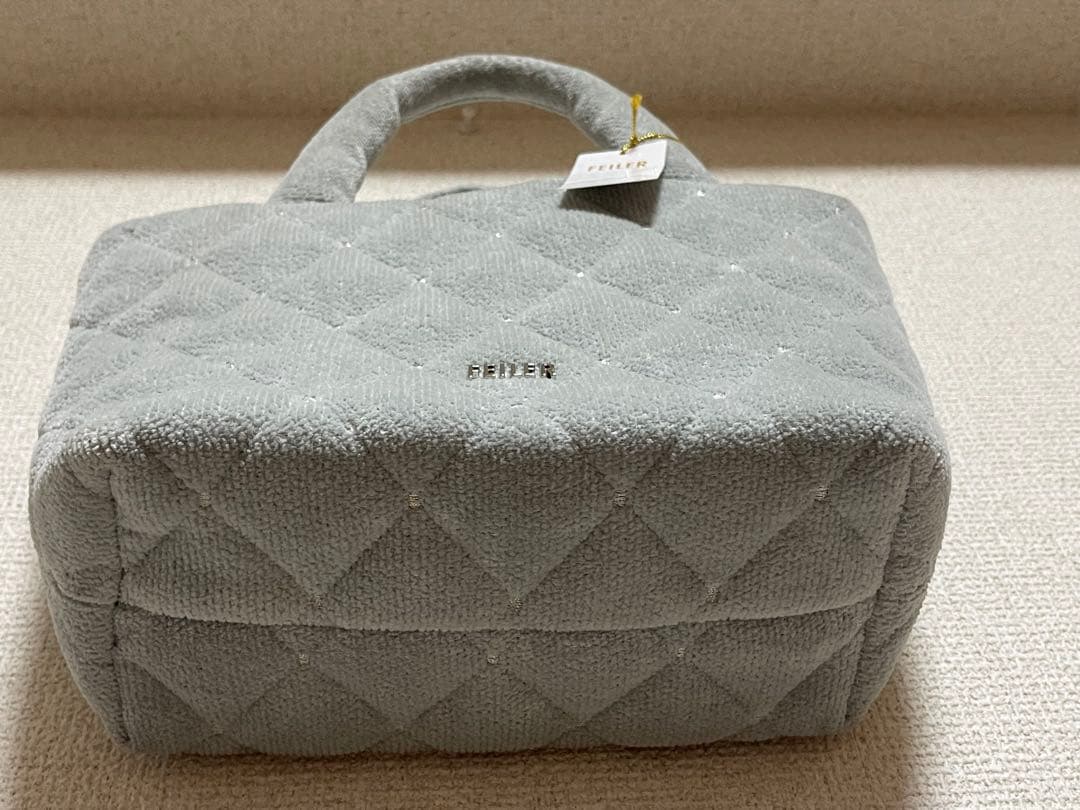 FEILER ユニ　グレー キルティング トートバッグ