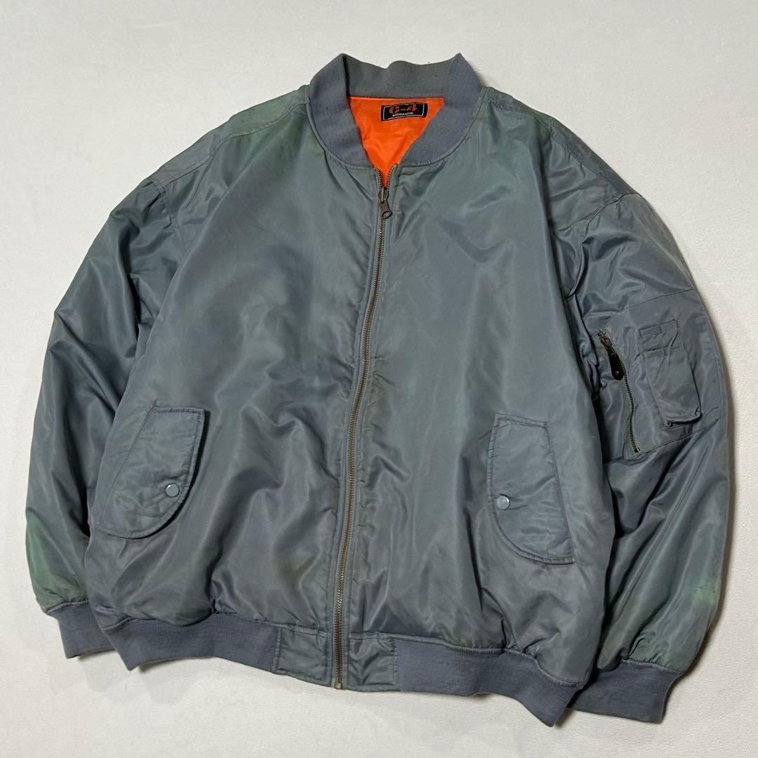 90s MA1 リバーシブル ボンバージャケット サンフェード オーバーサイズ