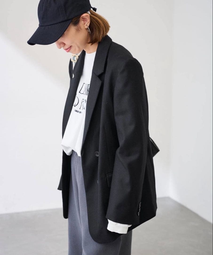 未使用 フラノテーラードジャケット38