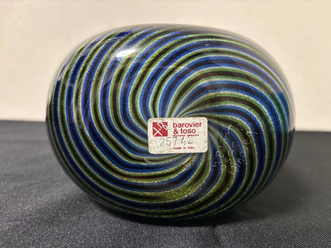 未使用 バロヴィエール&トーゾ 最高級ムラーノガラス フラワーベース 花瓶