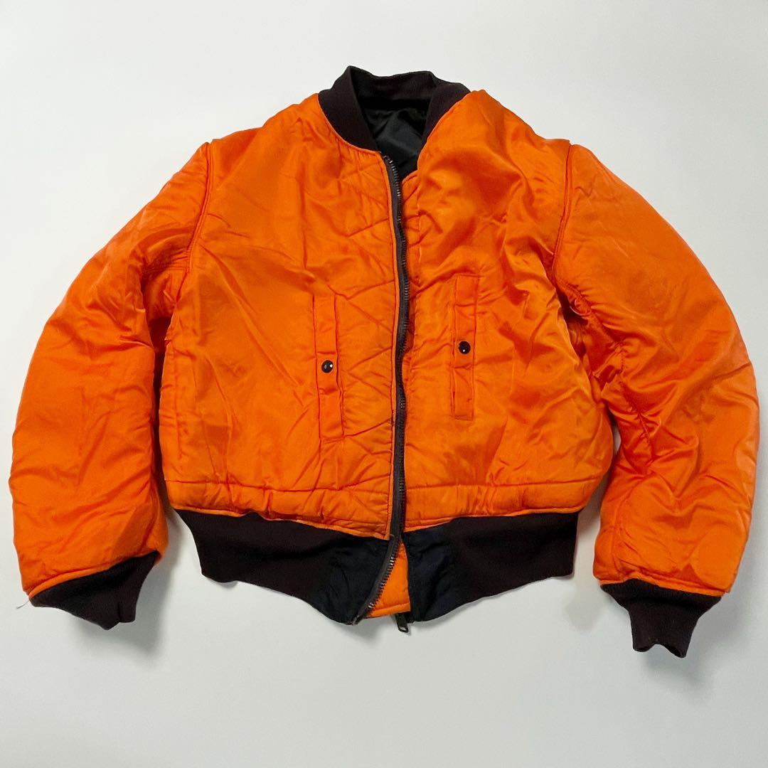 【稀少】90s 米国製 ALPHA MA-1 ネイビー Ｌサイズ 60s復刻版