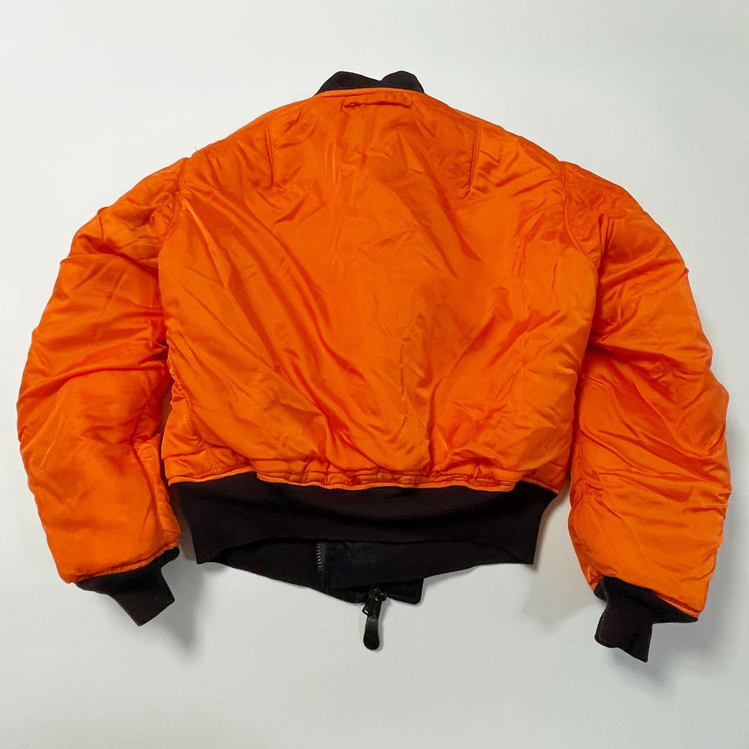 【稀少】90s 米国製 ALPHA MA-1 ネイビー Ｌサイズ 60s復刻版