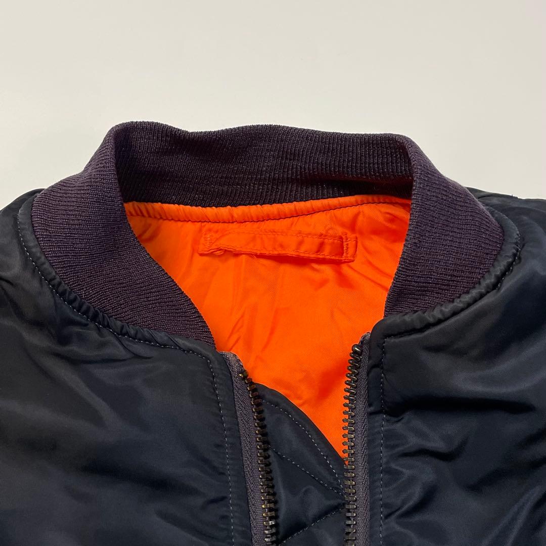 【稀少】90s 米国製 ALPHA MA-1 ネイビー Ｌサイズ 60s復刻版