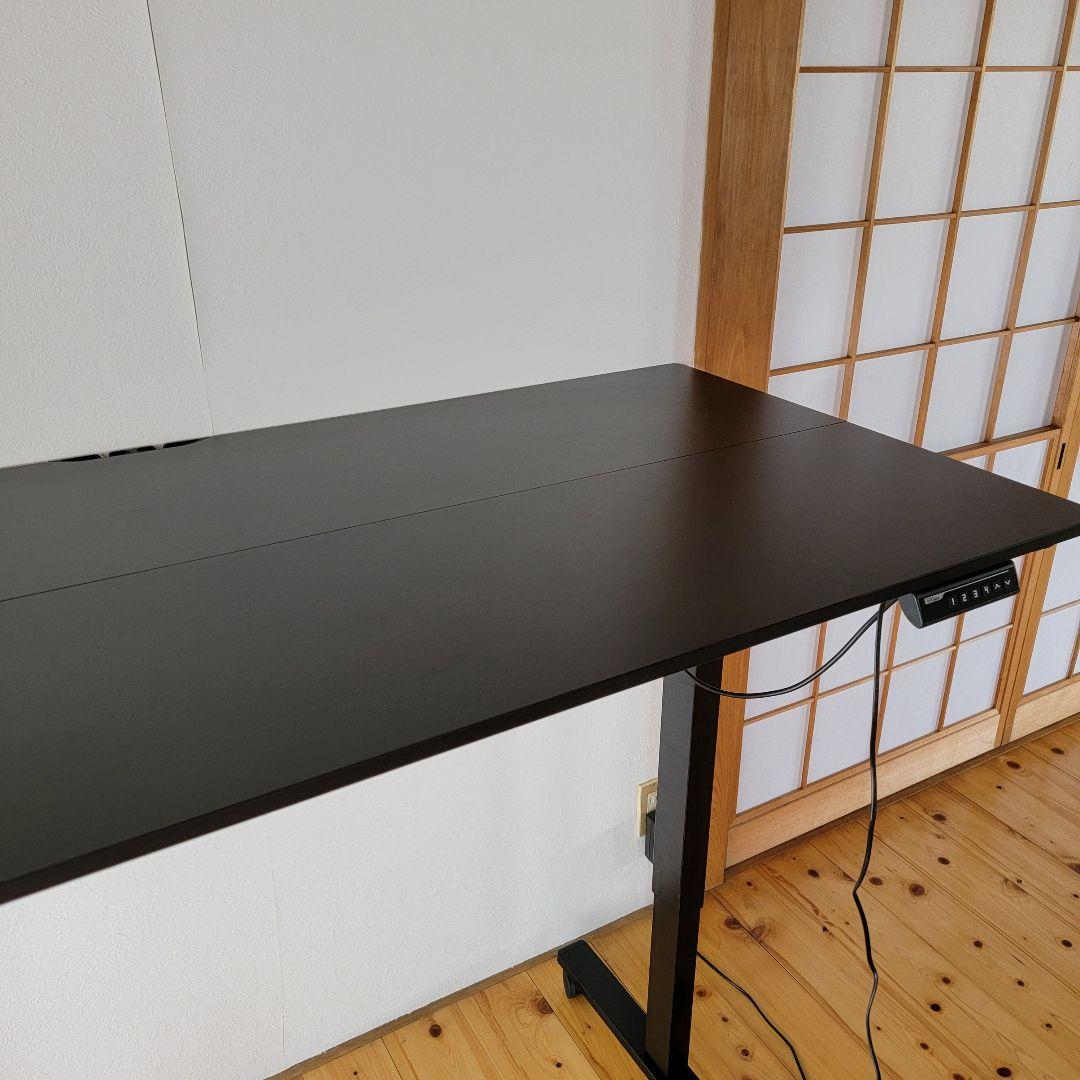 電動テーブル 昇降デスク 幅160cm 高さ76.5cm～122cmワークデスク