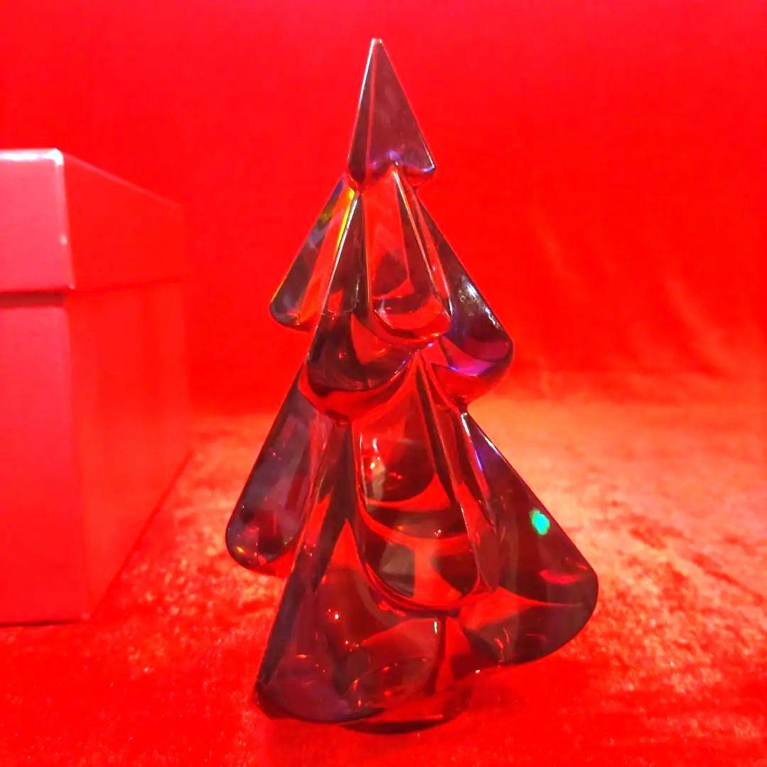 【特別価格】「バカラ スノーウィーツリー」のレッドです。傷を付けてしまいました。