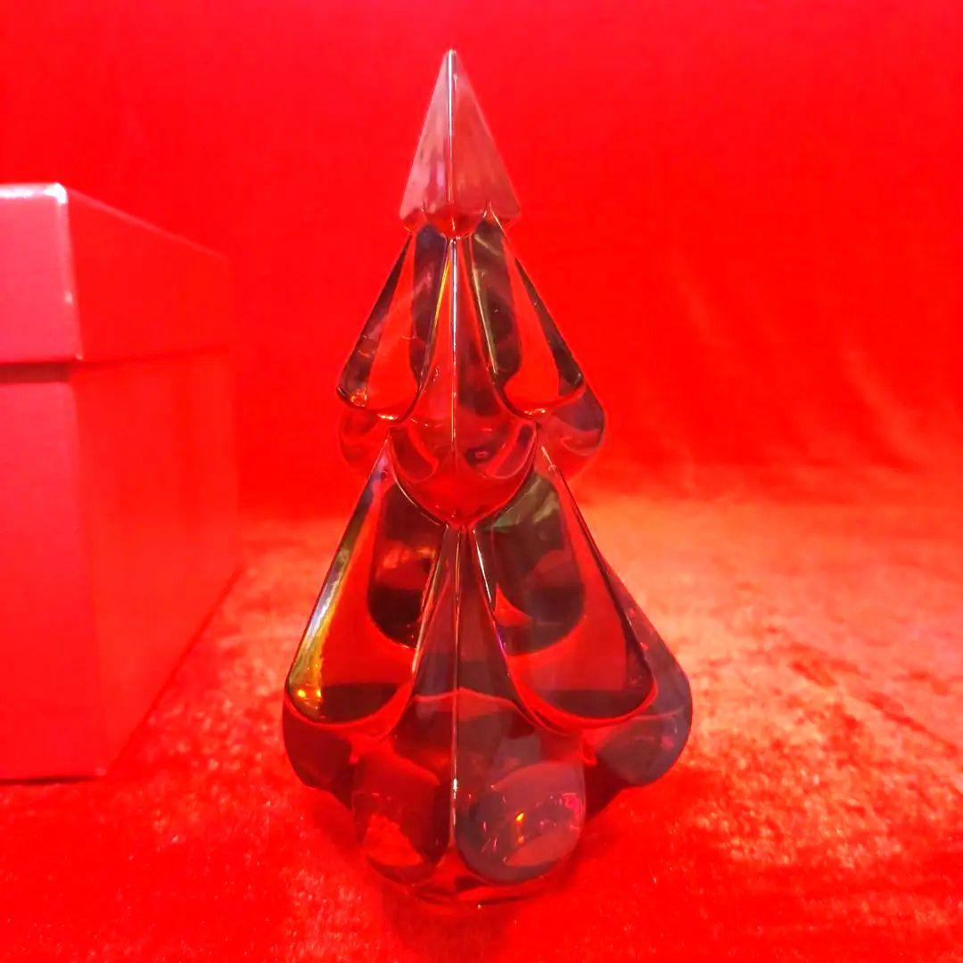 【特別価格】「バカラ スノーウィーツリー」のレッドです。傷を付けてしまいました。