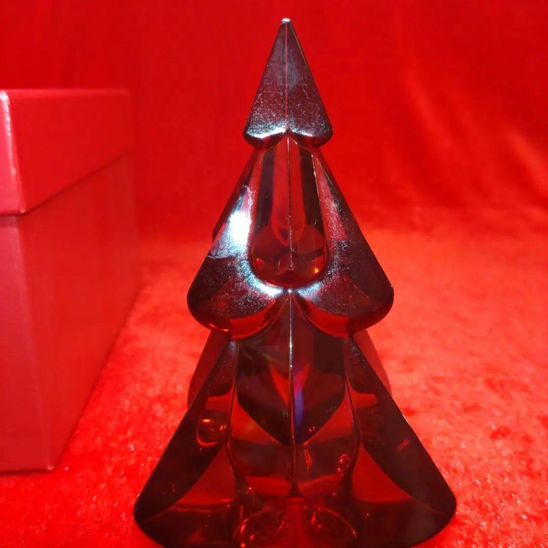 【特別価格】「バカラ スノーウィーツリー」のレッドです。傷を付けてしまいました。