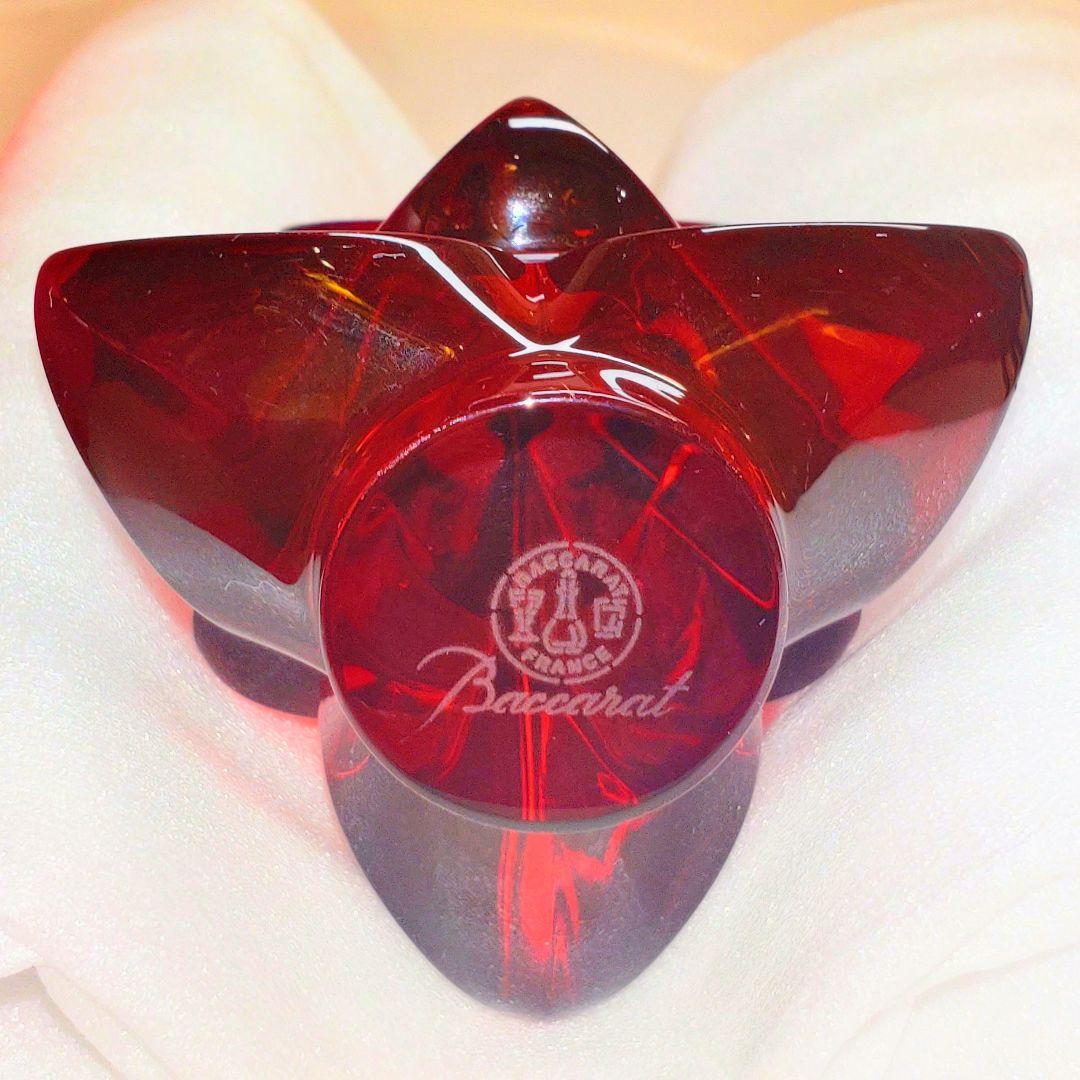 【特別価格】「バカラ スノーウィーツリー」のレッドです。傷を付けてしまいました。