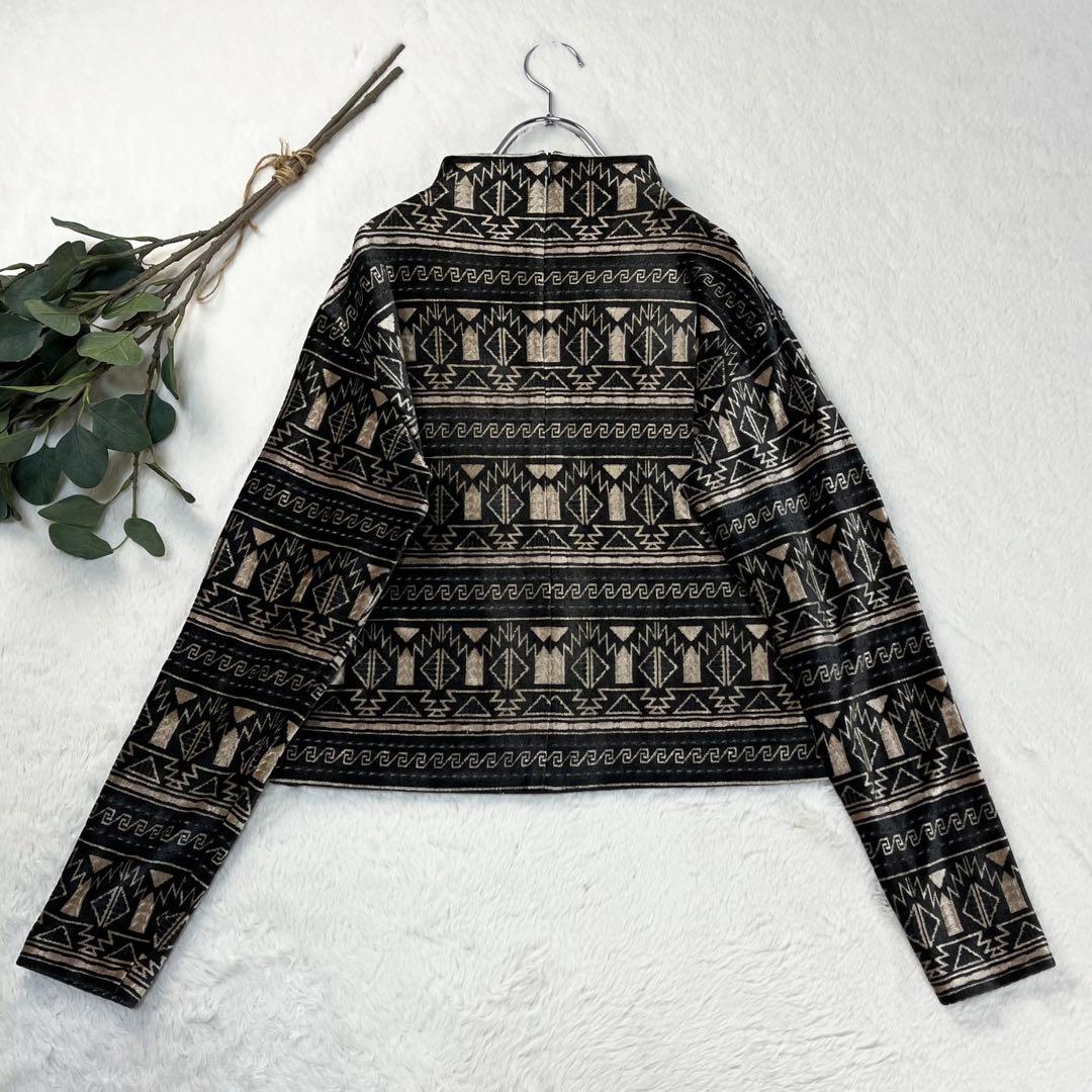 極希少 ヒロココシノ ネイティブ ベロア ジャガード セットアップ 幾何学 光沢