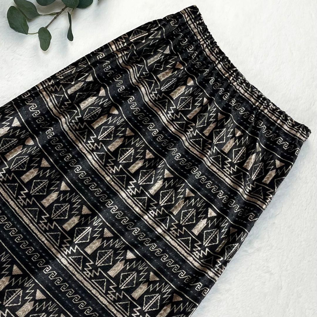 極希少 ヒロココシノ ネイティブ ベロア ジャガード セットアップ 幾何学 光沢