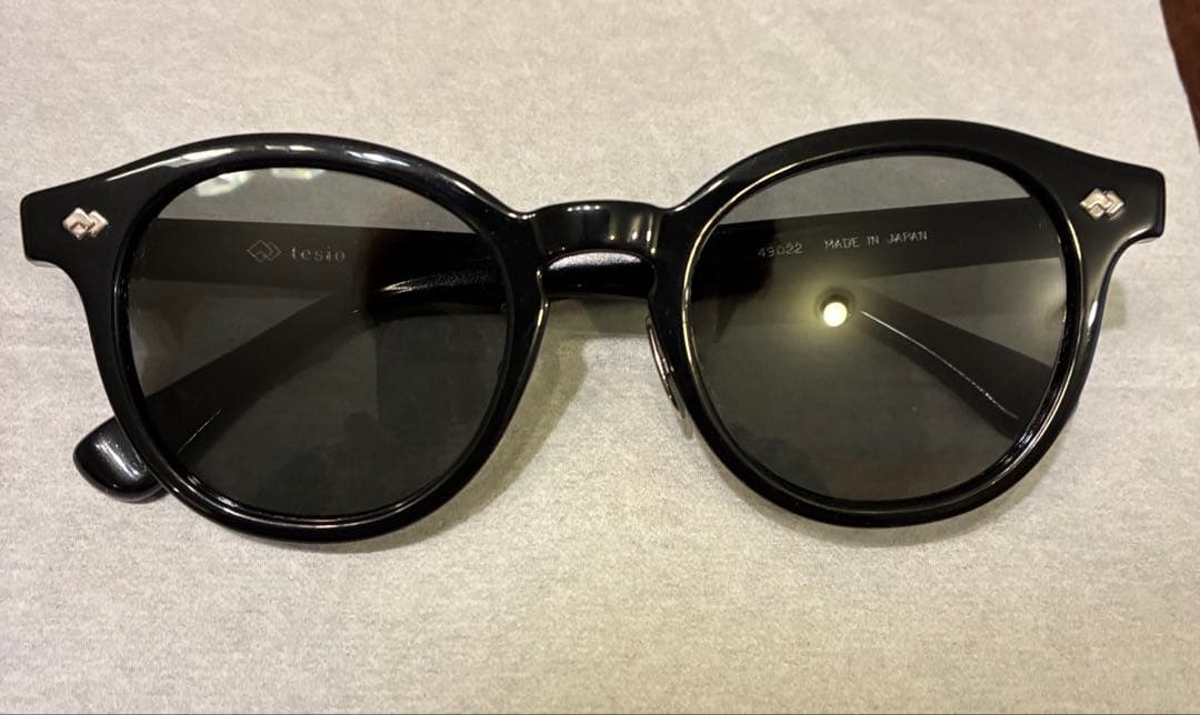 tesio YAMA ブラック サングラス　度なし純正ガラスレンズ