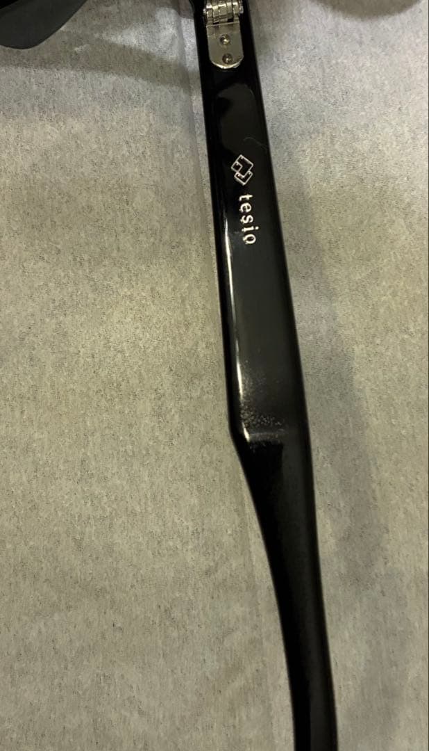 tesio YAMA ブラック サングラス　度なし純正ガラスレンズ