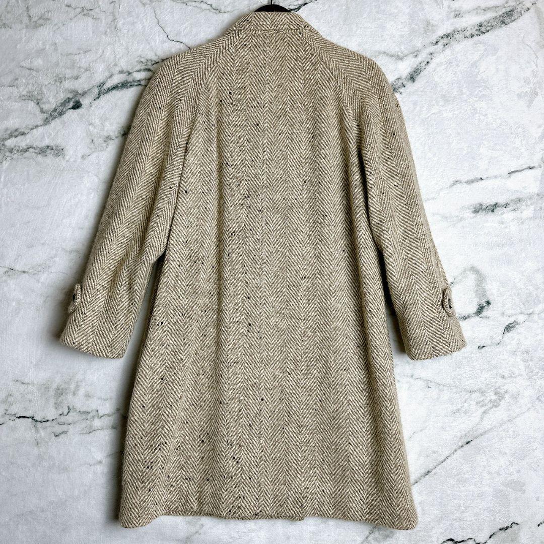 80s Burberrys’ ヘリンボーン ダブルブレスト コート ベージュ