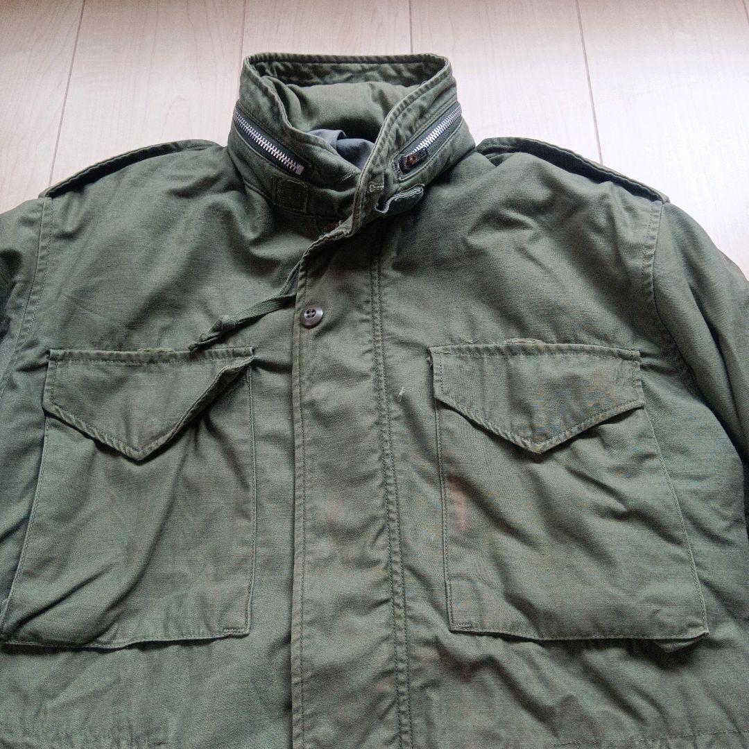 【USA-vintage】m-65 アルミジップ2nd gray-liner