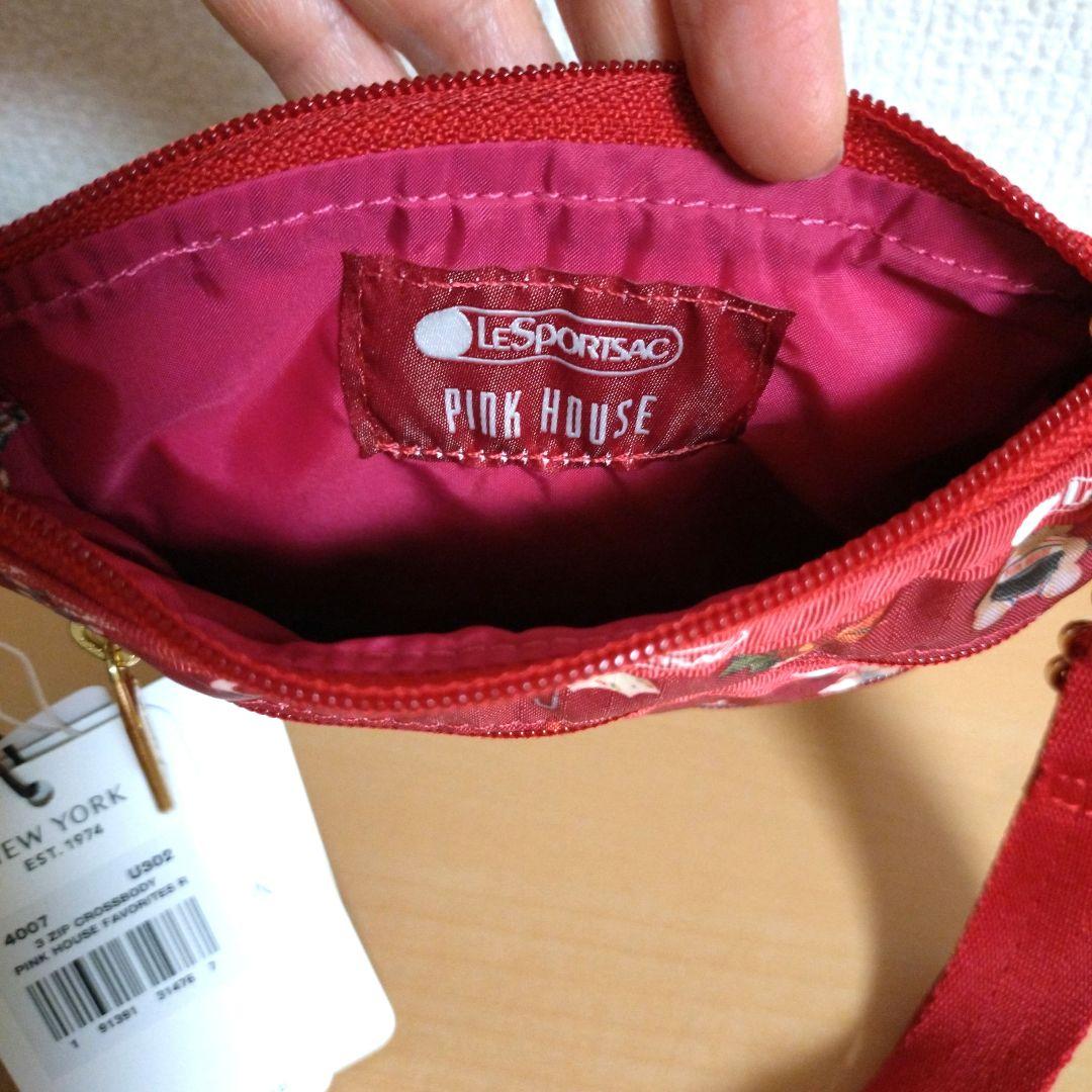 レスポートサック×ピンクハウス ショルダーバッグ サコッシュ 赤 ☆早い者勝ち☆