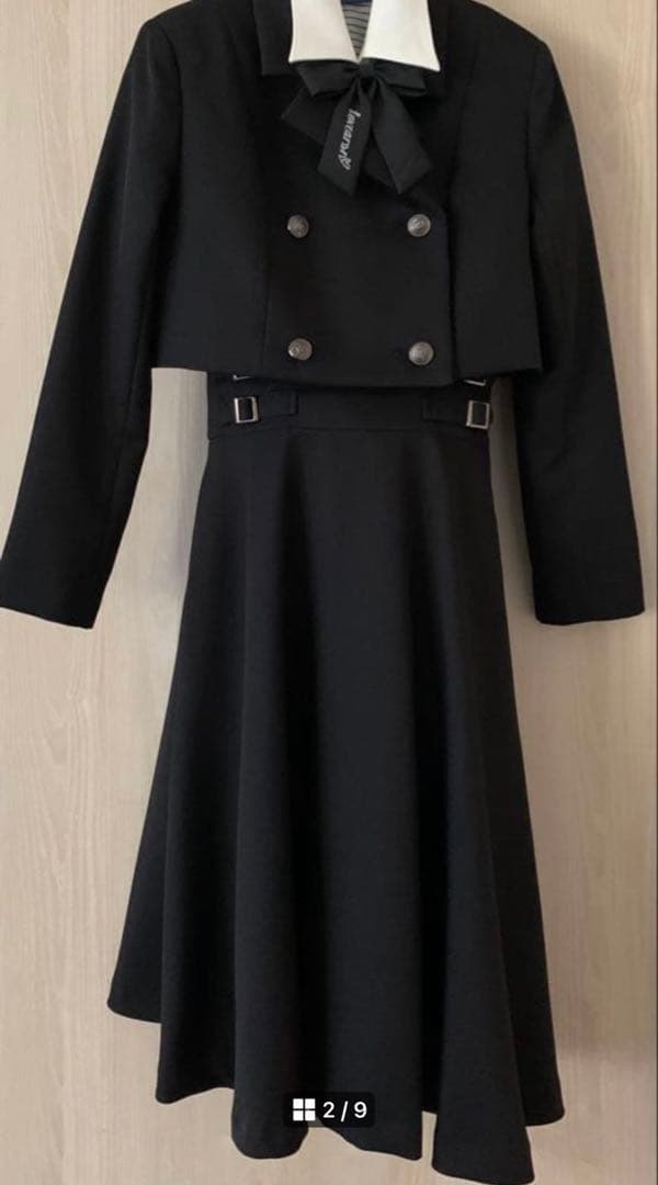 ブラックフォーマルスーツセットアップ 160サイズ