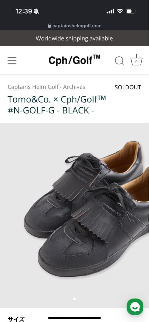 Cph/Golf ゴルフシューズ 28cm ブラック　2回の使用です