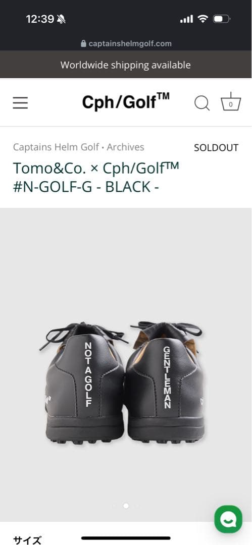 Cph/Golf ゴルフシューズ 28cm ブラック　2回の使用です