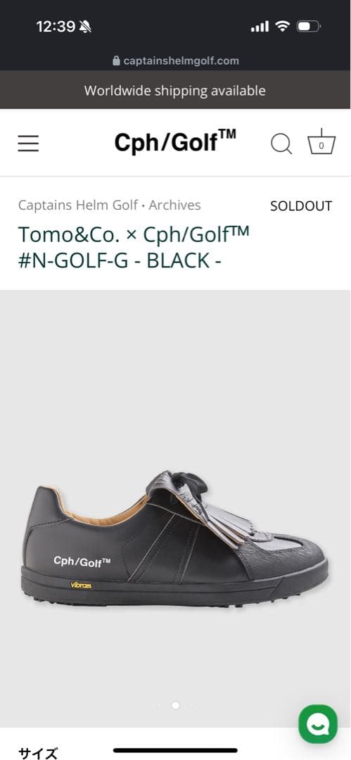 Cph/Golf ゴルフシューズ 28cm ブラック　2回の使用です