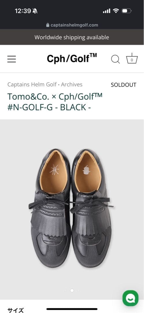 Cph/Golf ゴルフシューズ 28cm ブラック　2回の使用です