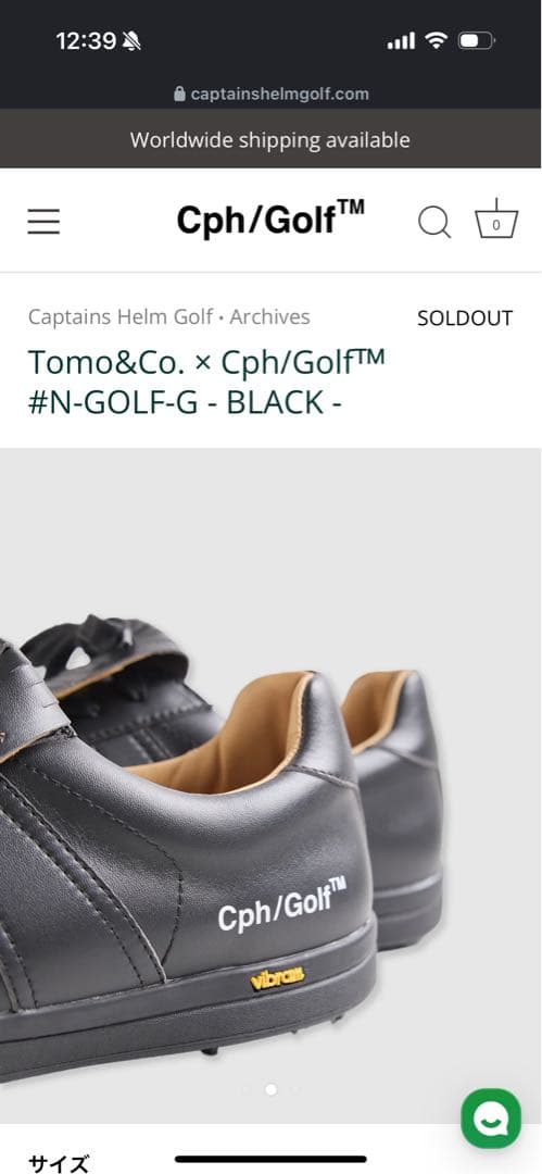 Cph/Golf ゴルフシューズ 28cm ブラック　2回の使用です