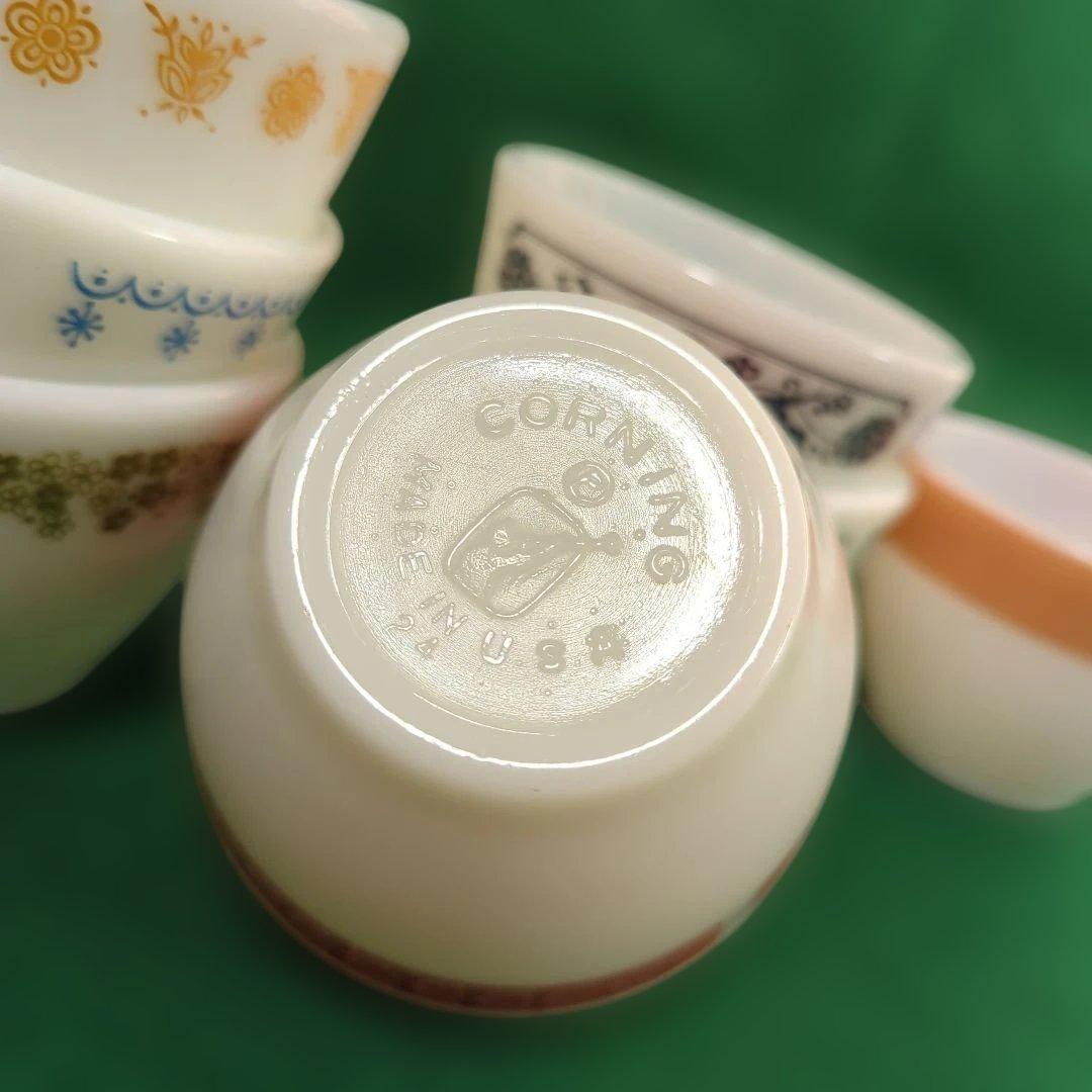 パイレックス コーニング カスタードカップ 7個セット 1個薄く欠け有