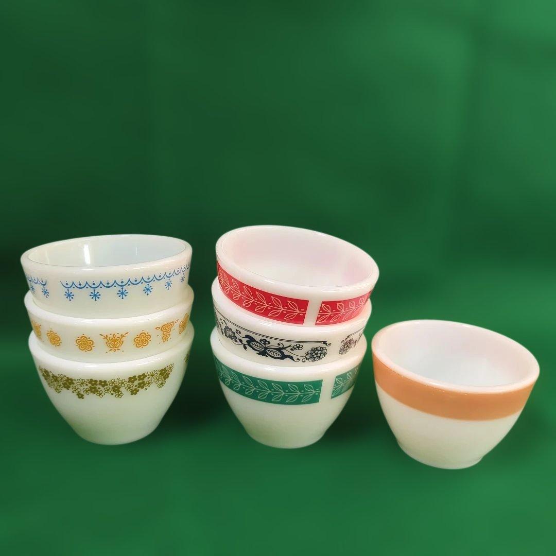 パイレックス コーニング カスタードカップ 7個セット 1個薄く欠け有