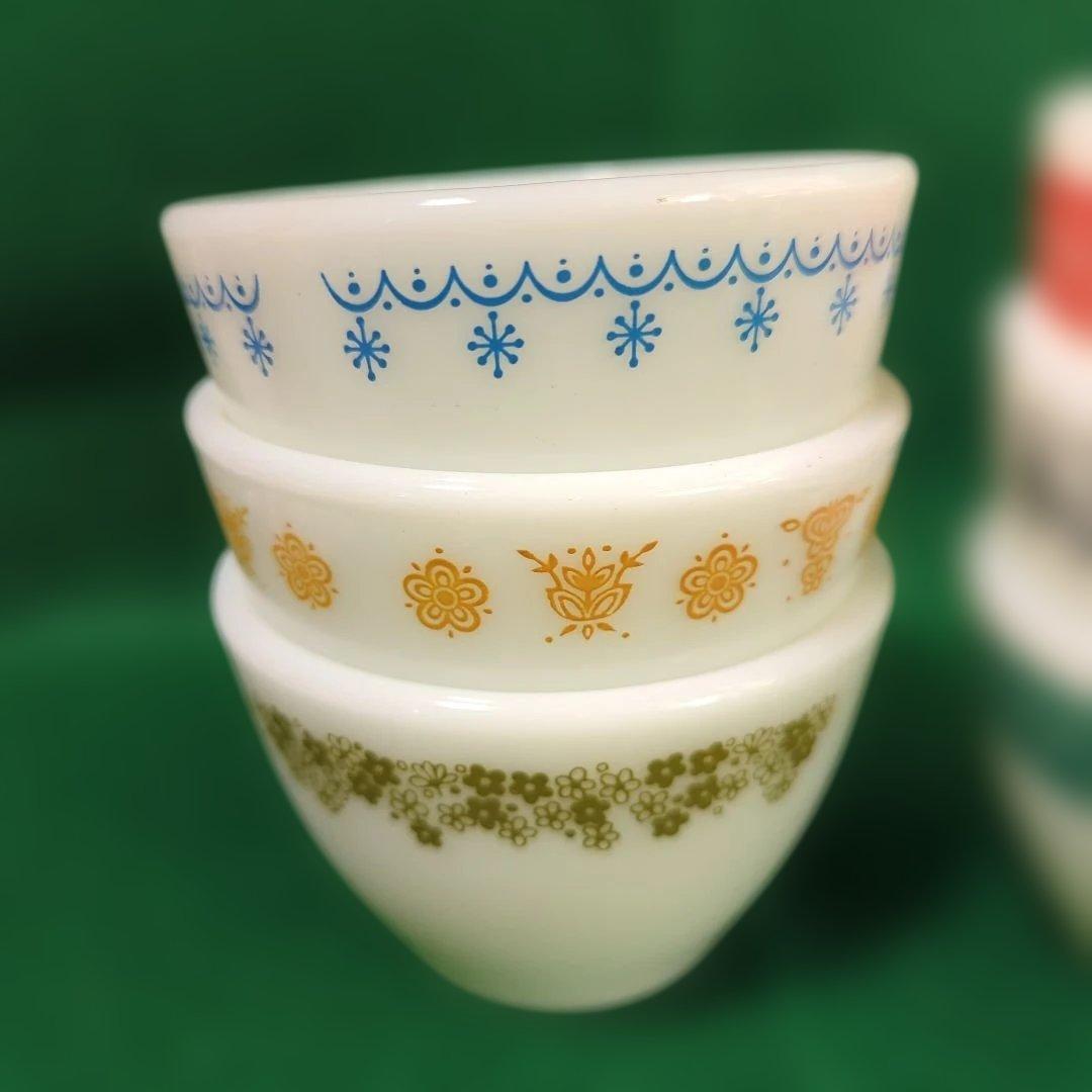 パイレックス コーニング カスタードカップ 7個セット 1個薄く欠け有