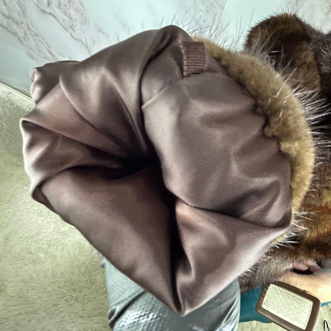 SAGA MINK 銀タグブラウンファーコート13号