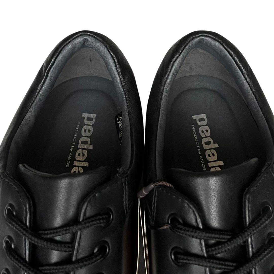 未使用 アシックス 25 ペダラ レザー ゴアテックス ウォーキング 3E 黒