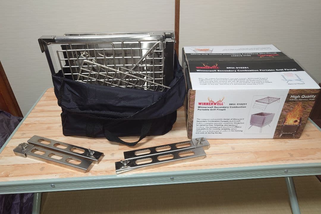 Winnerwell二次燃焼ファイヤーピット 未使用品 延長足は中古付