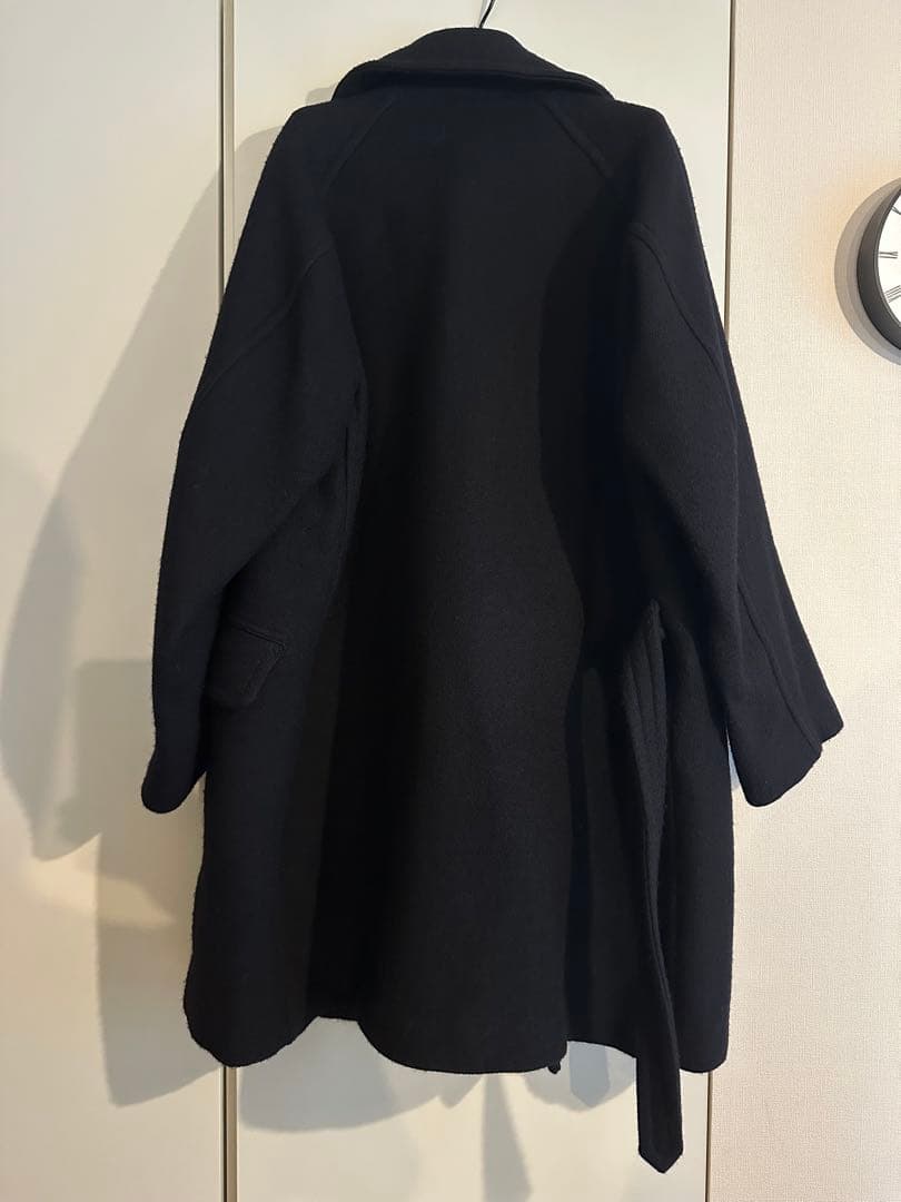 【最終価格】COMOLIコモリ19AWウール ショールカラーコート